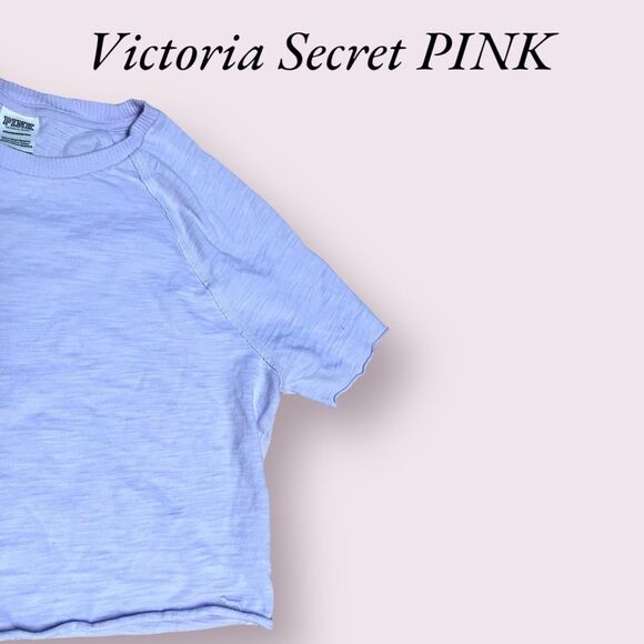 Victoria Secret PINK lilac purple crop top relaxed fit. - Picture 3 of 5